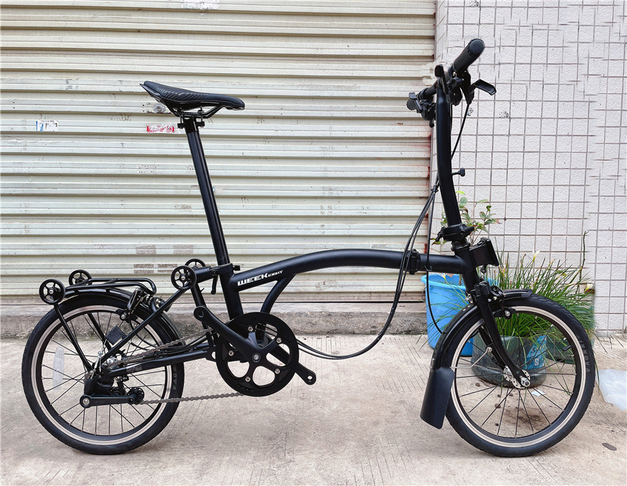 德国week eight小布自行车 折叠车内3外2速 S把/M把铬钼钢16英寸S把 全黑色