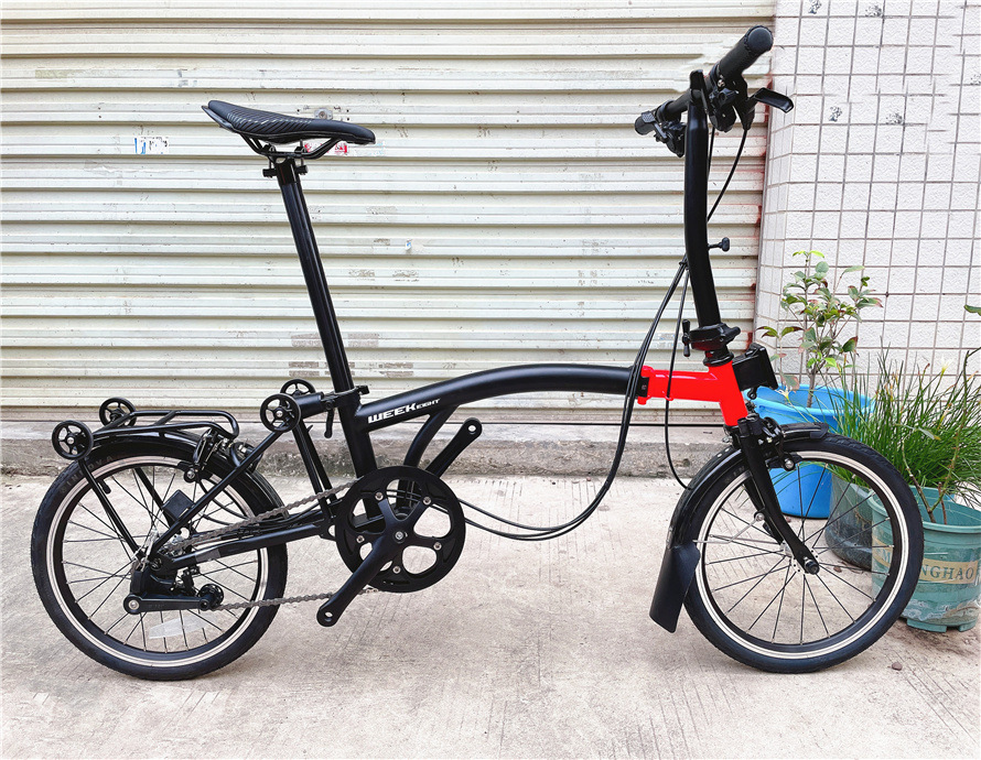 德国week eight小布自行车 折叠车内3外2速 S把/M把铬钼钢16英寸 S把 黑红色
