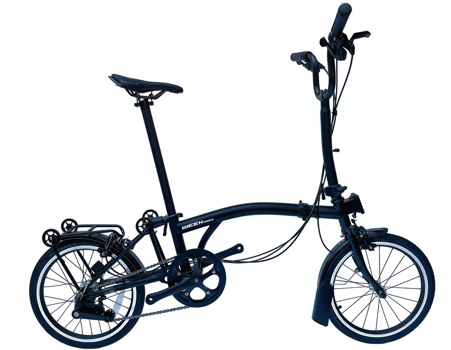 德国week eight小布自行车 折叠车内3外2速 S把/M把铬钼钢16英寸 M把 全黑色