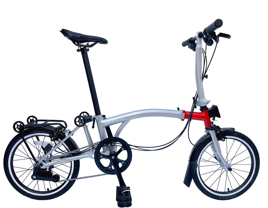 德国week eight小布自行车 折叠车内3外2速 S把/M把铬钼钢16英寸 S把银红色