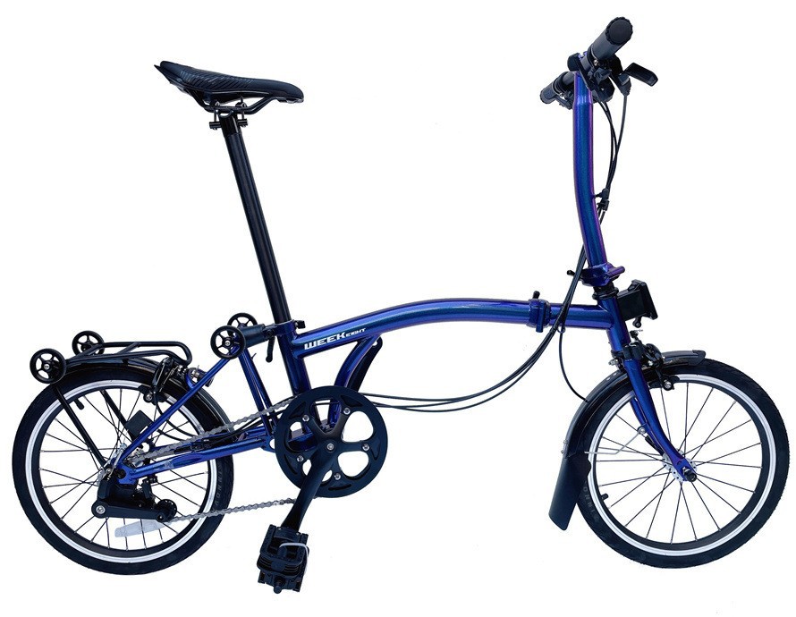 德国week eight小布自行车 折叠车内3外2速 S把/M把铬钼钢16英寸 S把变色龙